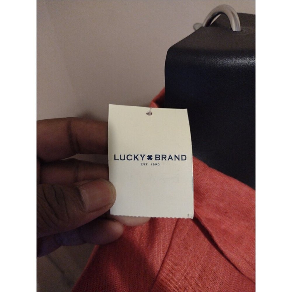 NWT Women's Lucky Brand 1990 L.A. California Live Free Polo Shirt Size XL Red - Picture 4 of 11